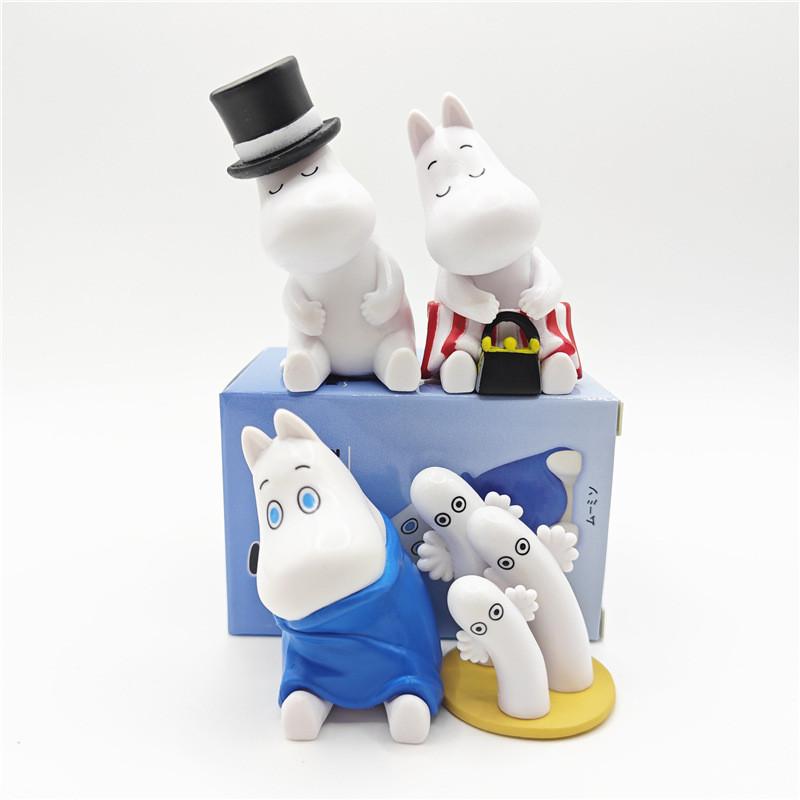 

Сімейство Мумі-тролів Плечовий Друг Поза Сну Фігурка-сюрприз Мила Іграшка Модель Гіпопотама