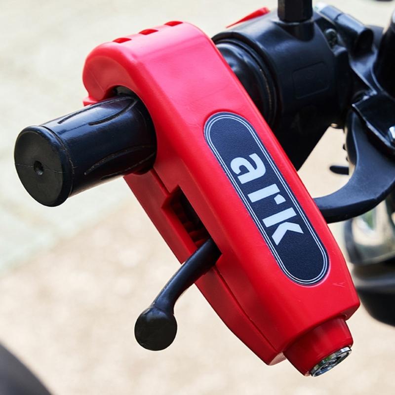 Motorcycle Handlebar Lock Cycling Helmet Lock Brake Lock Anti-Theft Grip Lock Bicycles Security Lock