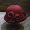 Bucket Vintage Womens Winter Fashion Hats Bow Knot Caps Wool Flower Hat Headdress Outdoor Calla Lily