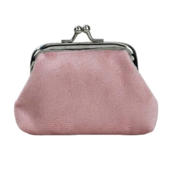 Mini Coin Purse, with Classic Kiss-lock Buckle Design, Portable Velvet Coin Purse, for Coins Earrings Lipstick Samples Daily Use