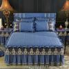 Luxury Quilted Bed Skirt Soft Thicken Bedspread 1pc Lace Edge Not Including Pillowcase