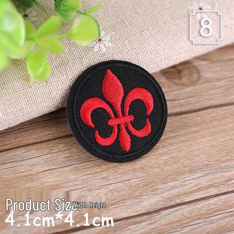 Trendy British Style Embroidered Flower Iron-on Cloth Patch for Streetwear & Clothing Repair
