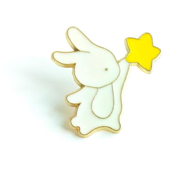 Cute Cartoon Metal Brooch - Trendy Fashion Accessory