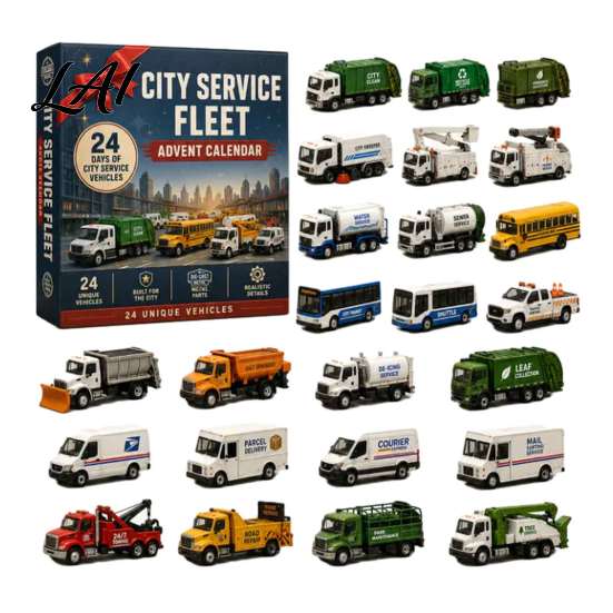 Miniature Locomotive Models 24-Day Train Advent Calendar Countdown Box with Mini Vehicle Collectible Model Railway Accessories Figures 2D