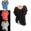 Stylish Women V-neck Short Sleeve Hollow Out Casual Blouse For Summer Comfort