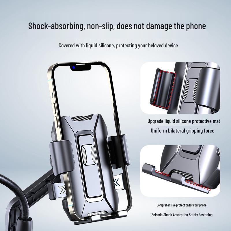 Automatic Lock Anti-Shake Phone Mount for Bicycle & Motorcycle