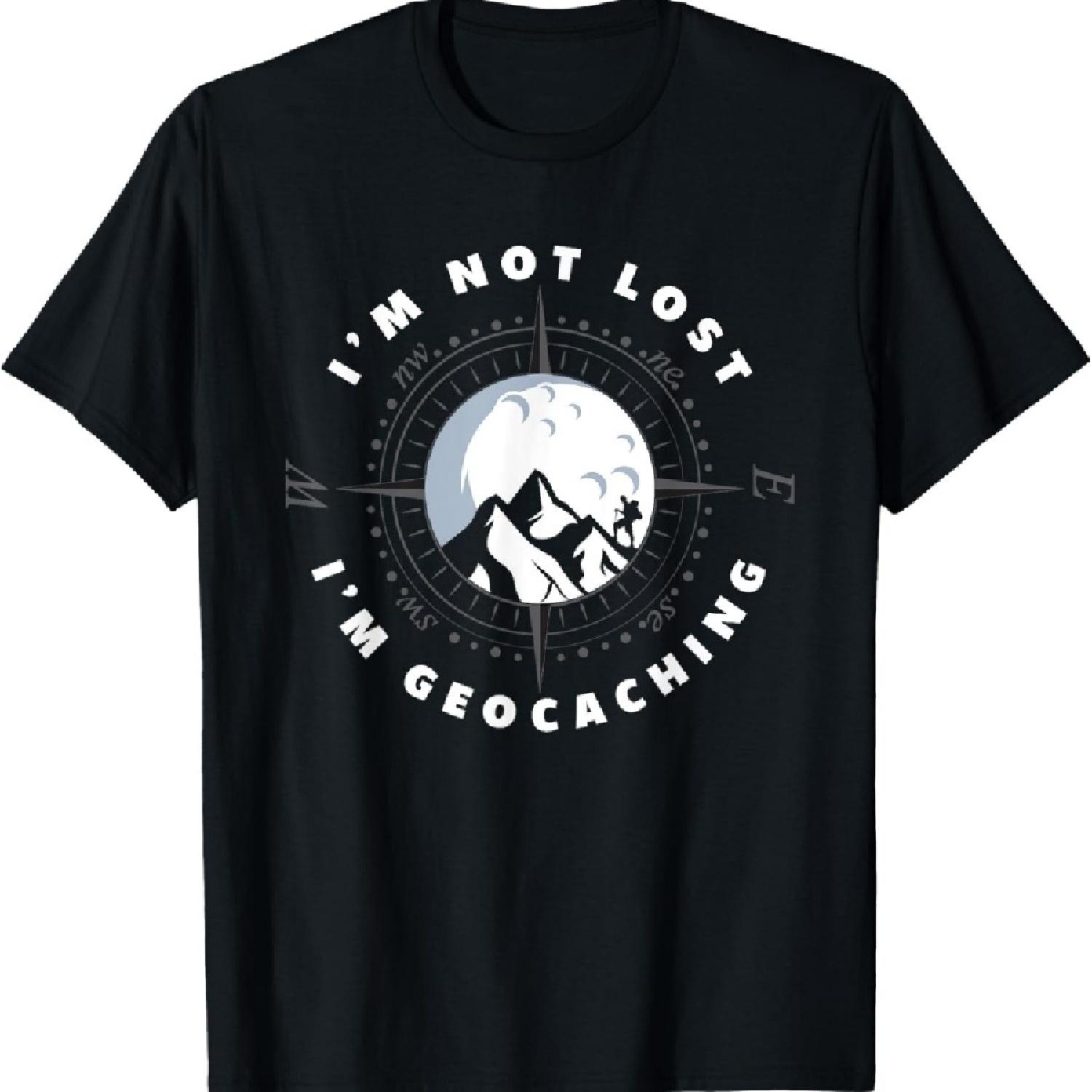 Я не потерялся, я геокэшер. Смешная футболка для геокэшера. Геокэш. S