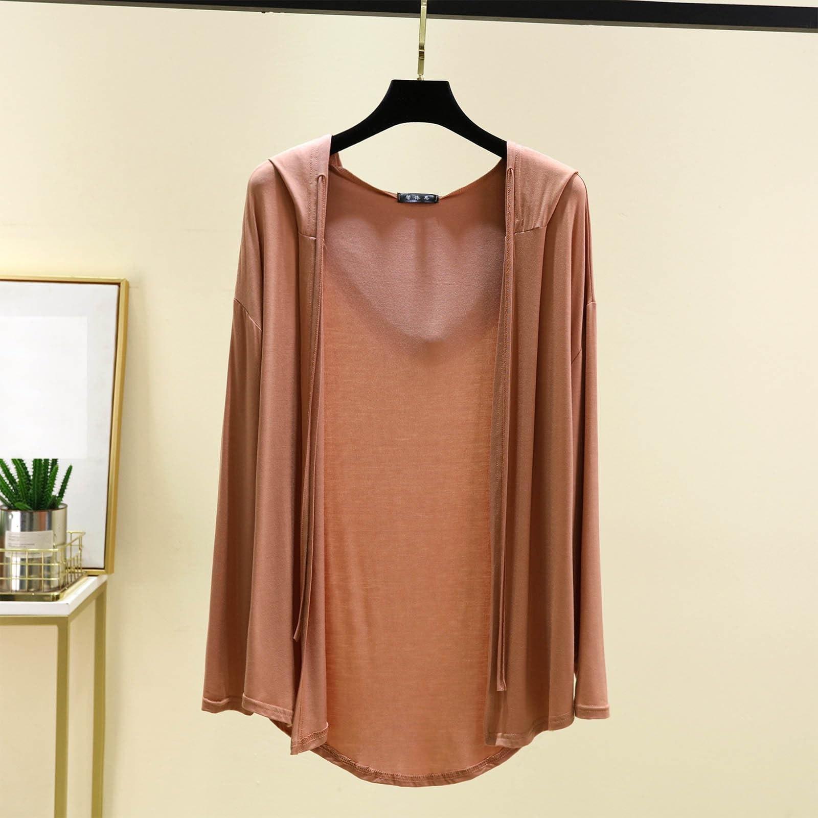 

Women s Summer Hooded Long Sleeved Cardigan Oversized Top Shawl Thin Jacket XXXL хаки