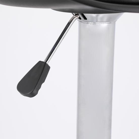 Bar Stools Set of 2 Faux Leather Counter Height Barstools with Back & Footrest Height Adjustable Swivel Bar Chairs Modern Armless Island Stool