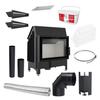 Steel Fireplace KRATKI ZIBI DECO 11 kW Ø 180 Installation Kit