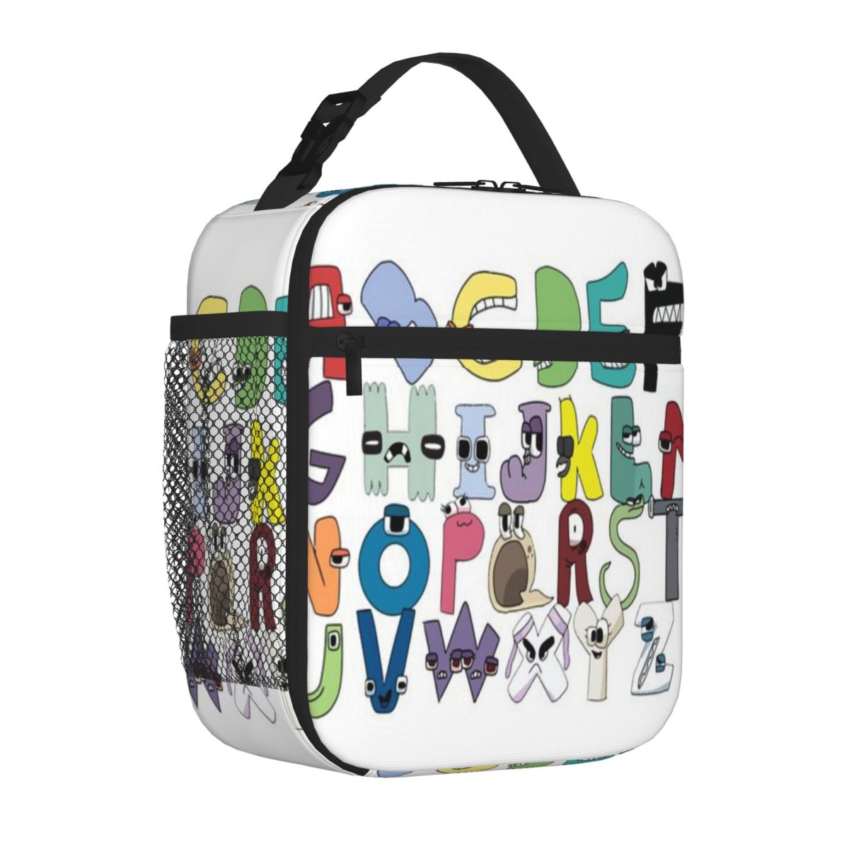 Bestselling Alphabet Lore Abstract Neoprene Lunch Bag Backpacking Insulated Lunch Pouch One Size