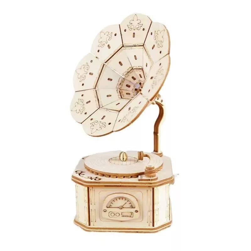 Three-dimensional Puzzle Diy Hand-assembled Model Toy Creative Decoration Building Kit 3D Wooden Puzzle