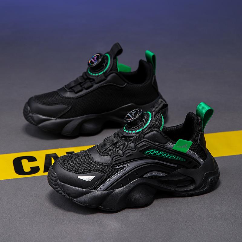 

Новая сетчатая обувь для детей среднего и старшего возраста, нескользящая спортивная летняя обувь, дышащая, для мальчиков, 2025, кроссовки Astro Boy, детская модная 39