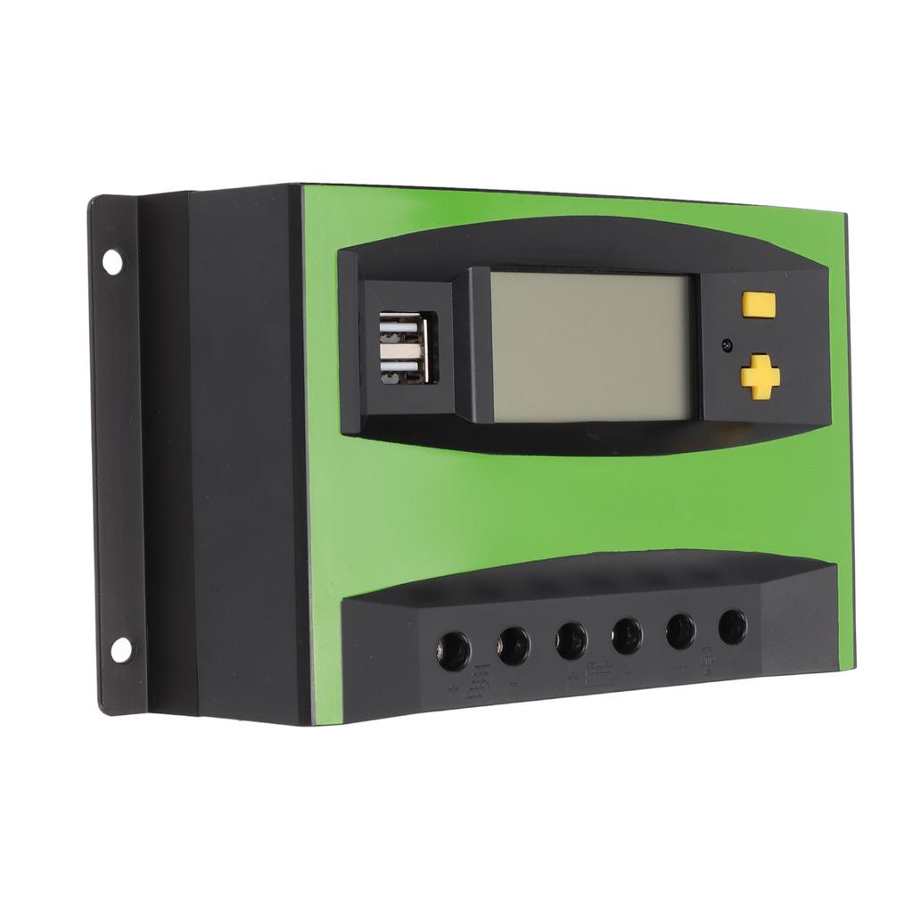 Solarladeregler LCD-Anzeige Timing Intelligent Automatisch Solarmodulregler mit Dual-USB-Anschluss 40A 12V 24V