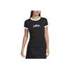 Sportswear Cotton Simple Letter Print Round Neck Short Sleeve T-Shirt Women T-Shirts Black HJ6872-010