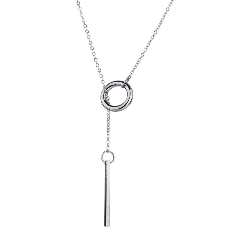 

Модное, высококачественное, универсальное, свободное, регулируемое длинное ожерелье, цепочка для свитера серебряный