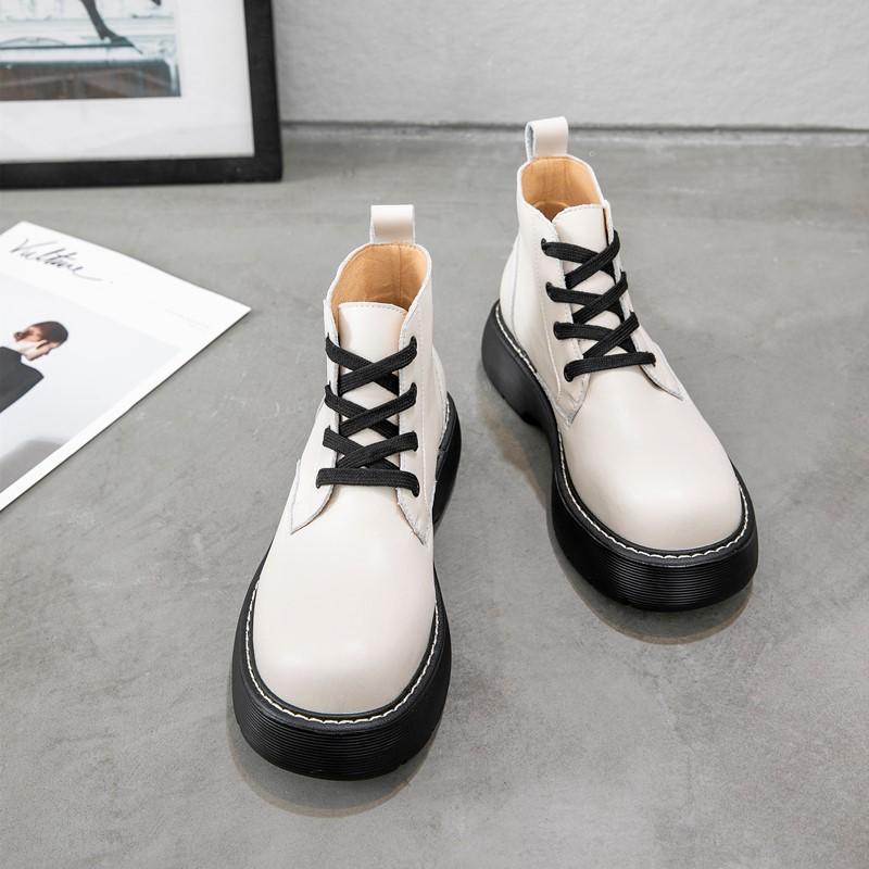 Fashion AIYUQI Women Ankle Boots 2024 Winter Latest British Style Big Drape Women Short Boots Fashion Lace-Up Women Ankle Boots