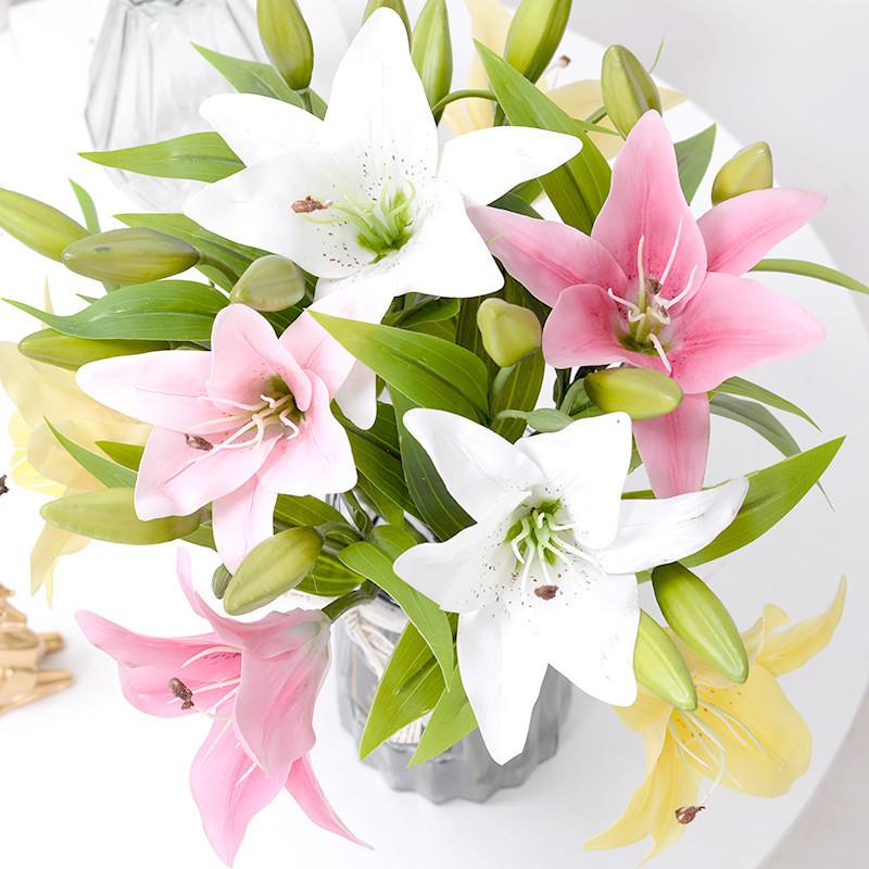 3d Fake Lily Flower Handcraft For Photography Wedding And House Decoration