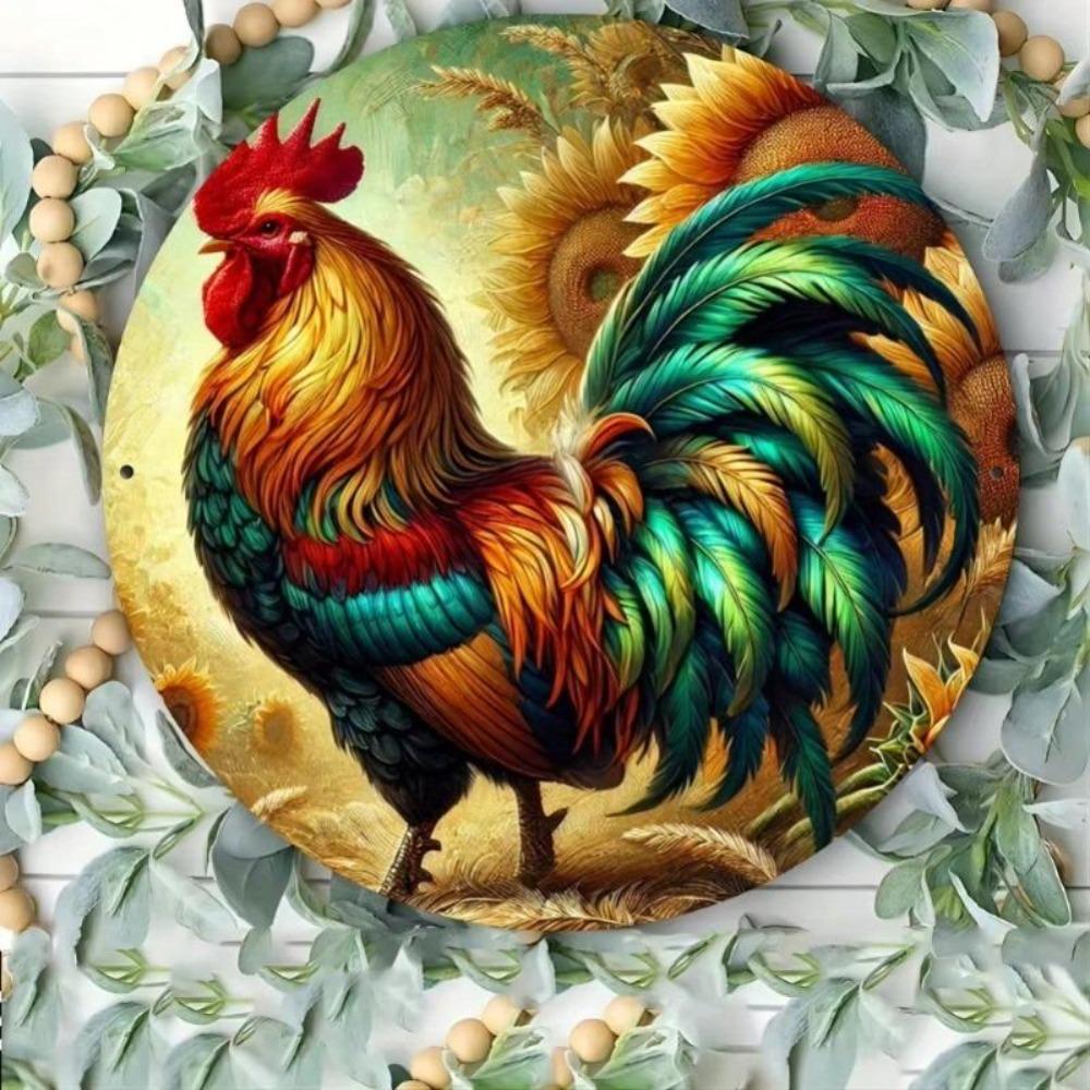 Vintage Rooster Metal Wall Art Rustic Kitchen Decor Farmhouse Home Decor
