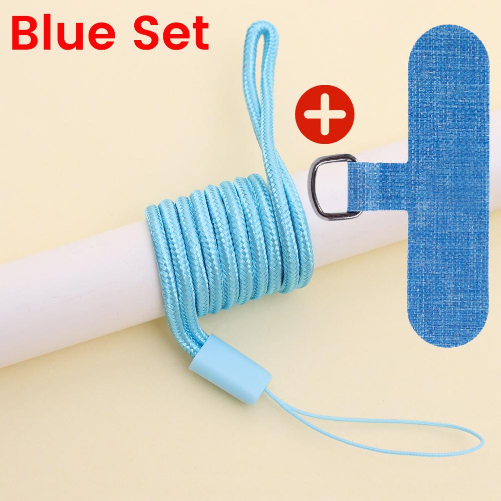 2Pcs/Set Lanyard Nylon Multi-purpose Hanging Neck Long Rope for Mobile Phone Portable Gasket Cards Lanyard String Holders 45cm