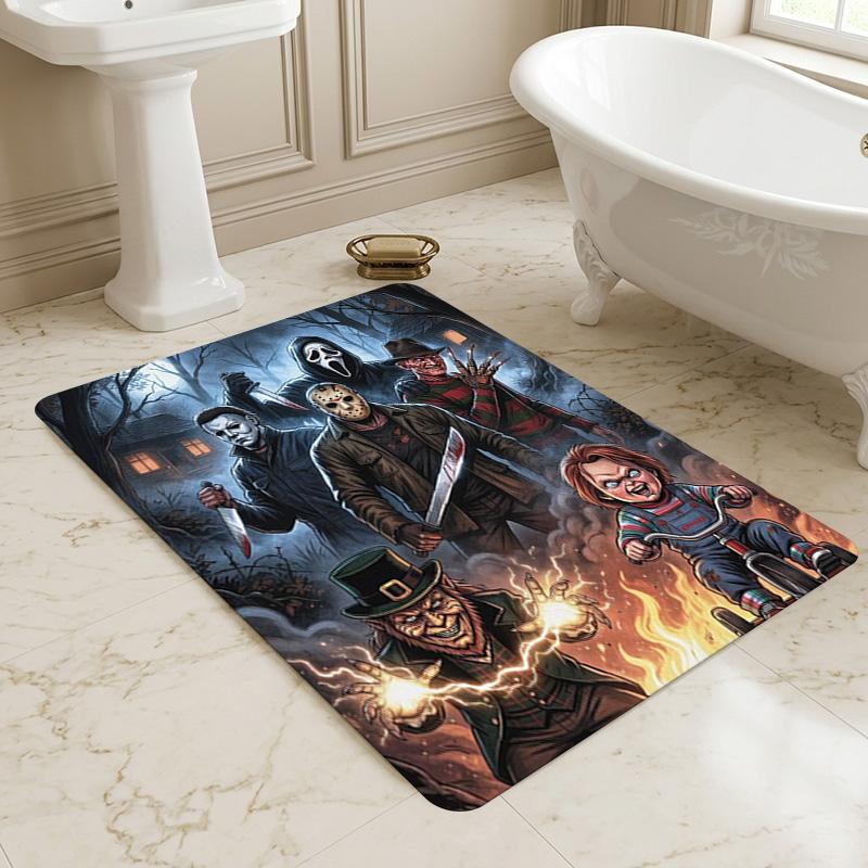 Horror Icons Living Room Nonslip Area Rug Soft Carpet For Bedroom Game Playroom Sofa Office Home Decor Doormat Christmas Gift C922448