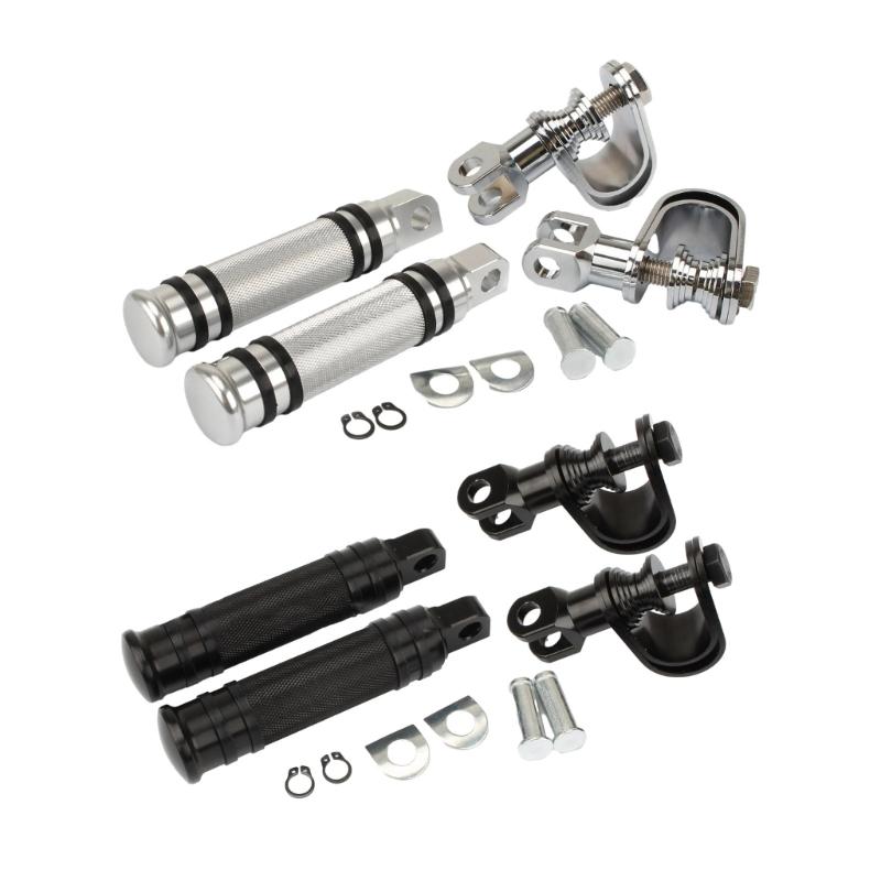 Stylish Highway Foot Pegs Metal & Plastic Footrest Mount Durable for Motorcycles Improve Comfort & Style on Your Bike