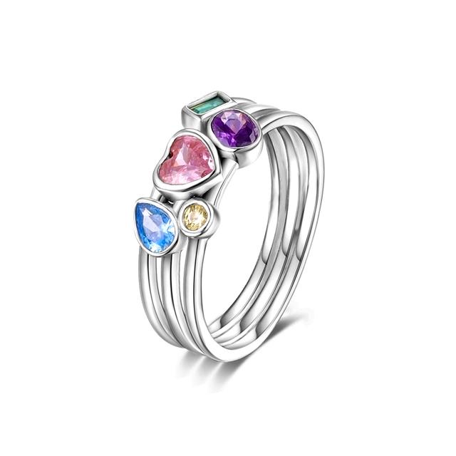 Cocktail Finger Ring Zircon Pave Purple Bridal Sets Setting Rings For Women Wedding Engagement Jewelry 