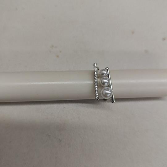 

Двухслойное полое открытое кольцо с цирконом и жемчугом, нишевая легкая роскошь, кольцо на указательный палец высокого класса, простые и универсальные украшения.