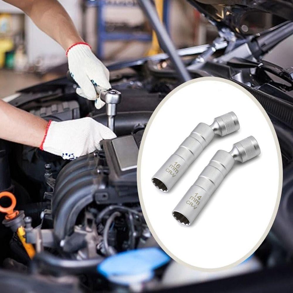 14mm&16mm Magnetic Spark Plug Socket Extended Spark Plug Removal Tool  Car Accessories