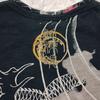Used Karakuri Tamashii Dragon Japanese Pattern Long Sleeve T-shirt L Black Peony Floral Embroidery Japanese Style Long Tee