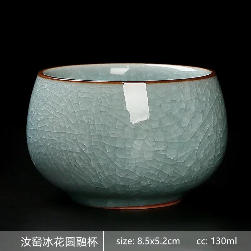 

Ru Kiln Tea Set Teacup Cracked Glaze Ceramic Tea Cup High Quality Tea Ceremony Customized Gifts Household Teaware See options chart