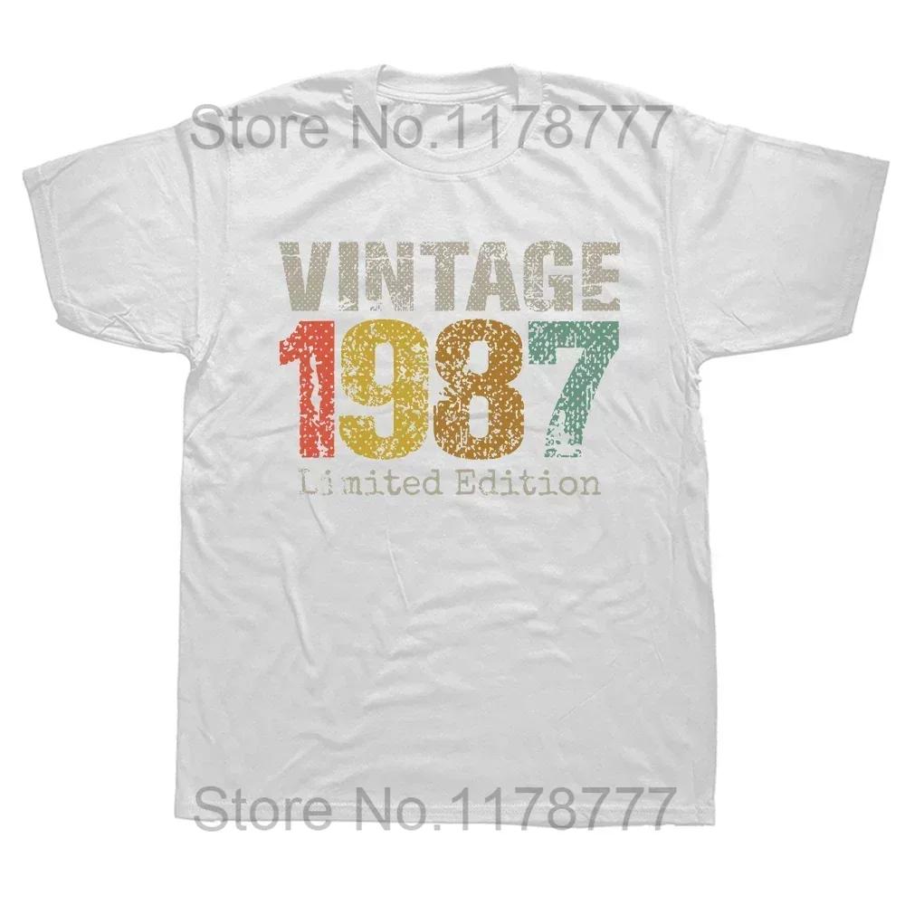 Lustige Legende Geboren 1987 37. Geburtstagsgeschenke 37 Jahre alt T-Shirt Tops Rundhals Kurzarm Mode T-Shirt Lässig Basic T-Shirts