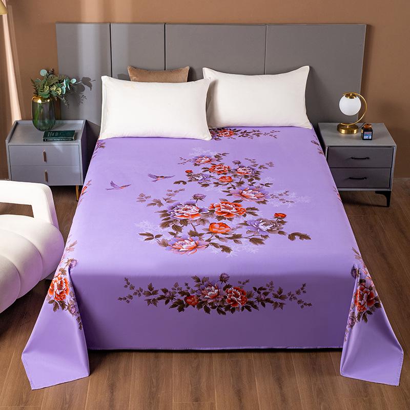 100% Cotton Vintage Bed Sheet Set, Thickened for Single/Double Bed - Classic Old Shanghai Design