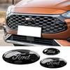 3Pcs Car Front Hood Rear Emblem Logo Sticker for Ford Mondeo Edge Kuga Focus Hatchback Sedan Taurus Escort Steering Wheel Logo LL40