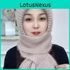 Woolen Hat With Scarf Integrated Winter Beanie For Cold Weather Warmth And Style