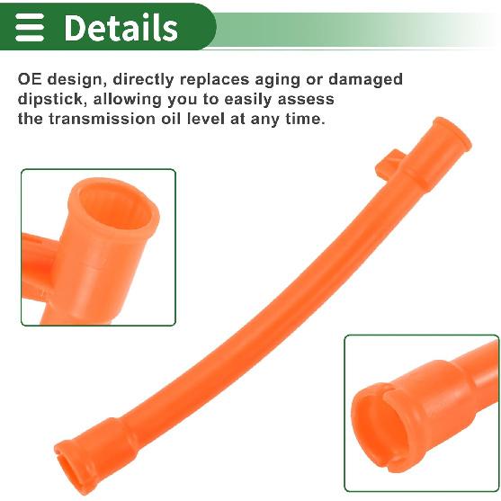 Motoforti Engine Oil Dipstick Oil Level Dip Stick Double Hole Indicator for Volkswagen Jetta 2.0L A/T S Sedan 2011-2014 Plastic No.06A103663C Orange