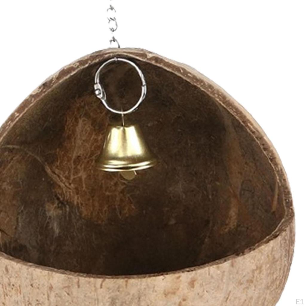 Coconut Bird Nest Hut Breeding Cage Decor Garden Portable Pet Habitat Small Animals House