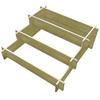 Day and Night - Day and Night Planter with 3 Levels of Impregnated Wood 90x90x35 Cm