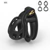 Male Chastity Cage Sleeve With 4 Size Resin Penis Rings Discreet Sissy Femboy Cock Cage Devices Men Adult Goods