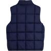 Polo Ralph Lauren Solid Color Half High Neck Quilted Zipper Sleeveless Vest Men Vests Dark-Blue MNPOOTW1N220207-410