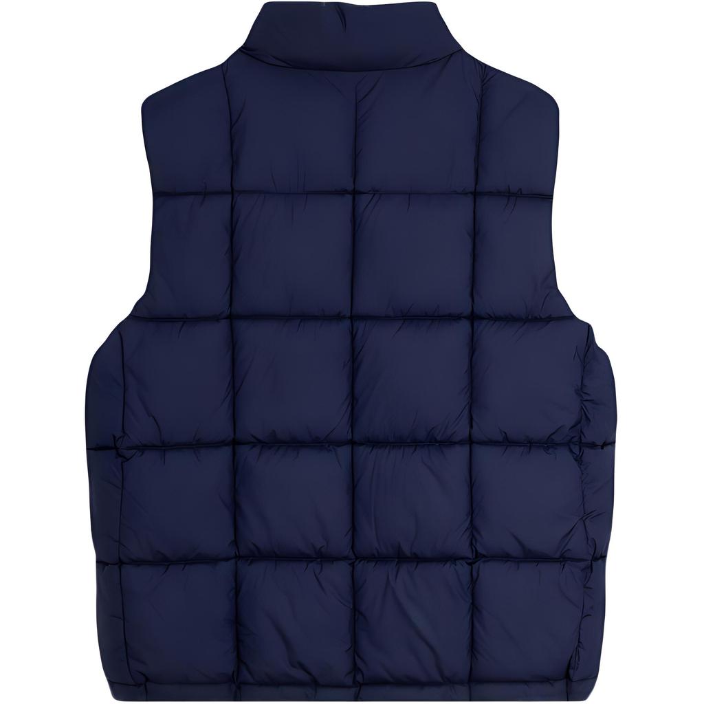 Polo Ralph Lauren Solid Color Half High Neck Quilted Zipper Sleeveless Vest Men Vests Dark-Blue MNPOOTW1N220207-410