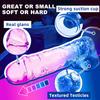 Blue Purple Gradient Dildo Transparent Silicone Simulation Dildo Strong Suction Cups for Two-handed Play Elastic Soft Dildo Female Sex Toys