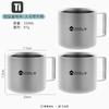 Titanium Double Wall Insulated Coffee Cup 100ml 220ml Portable Travel Camping Mug Outdoor Hiking Office Home Use