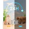 2.2L Stainless Steel Pet Water Dispenser with Dual Outlet Mode and Flower Outlet Design Makes Pets Enjoy Drinking Water More