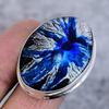 Dichroic Glass Gemstone 925 Sterling Silver Jewelry Ring Size 7