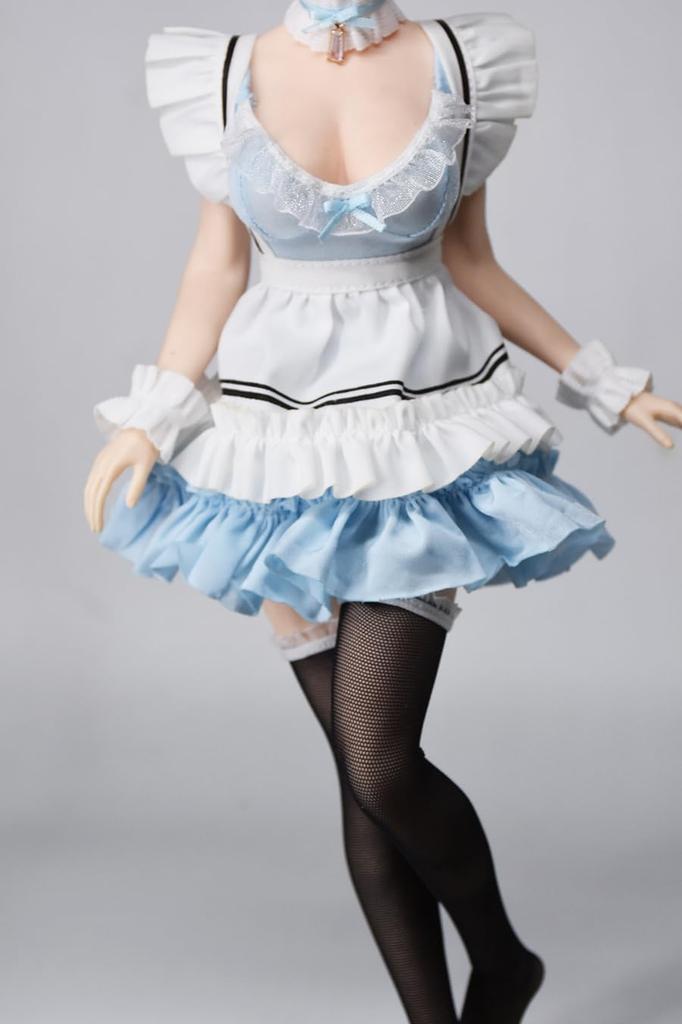 Scale Action Figure Set for TBLeague GS Style Action Sexy Beautiful Woman Maid Outfit Set and Head Not [TOYBARJAPAN] 1/6 Figures, (Body Included)