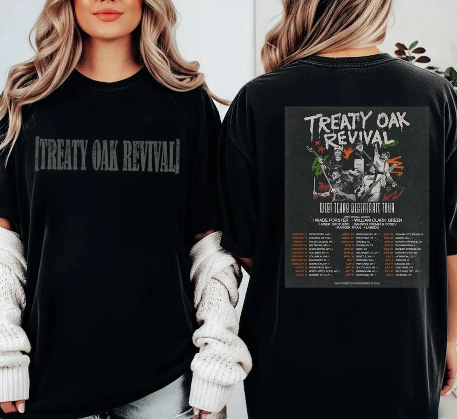 Treaty Oak Revival 2026 West Texas Degenerate Tour Shirt, Country Band T-shirt L