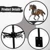 Metal Horse Weathervane Animal Wind Vane Retro Design Decorative Weather Iron Art Ornament for