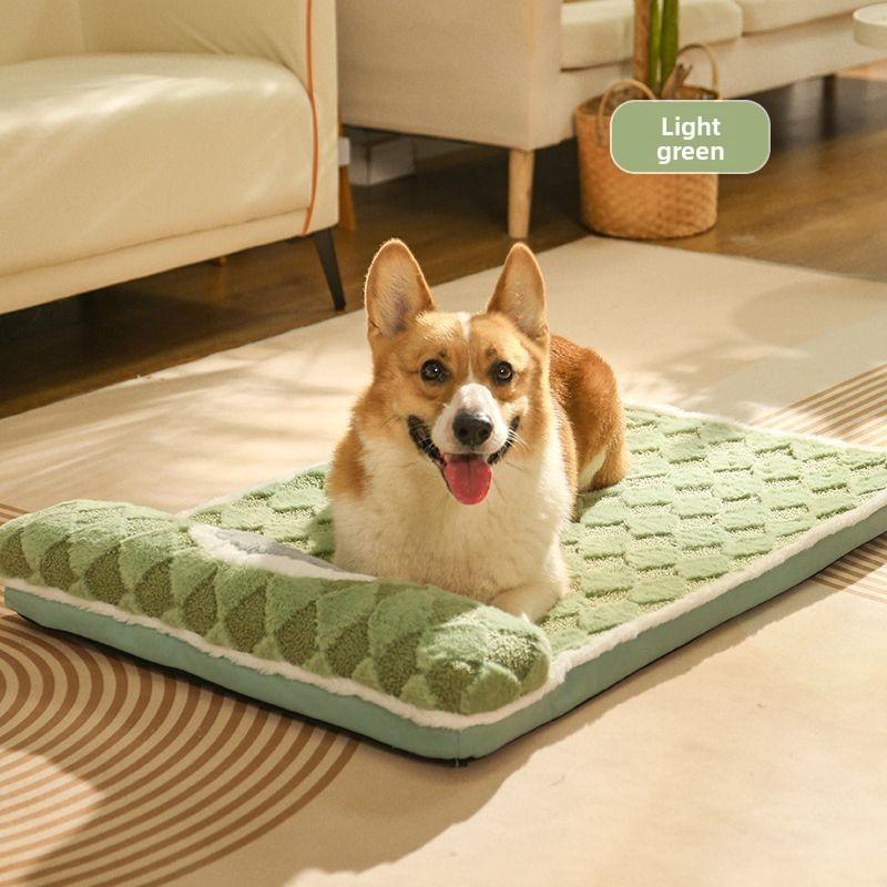 Sleeping Dog Mat Winter Warm Removable Washable Kennel Mattress Pet Supplies Large Dog Dog Bed