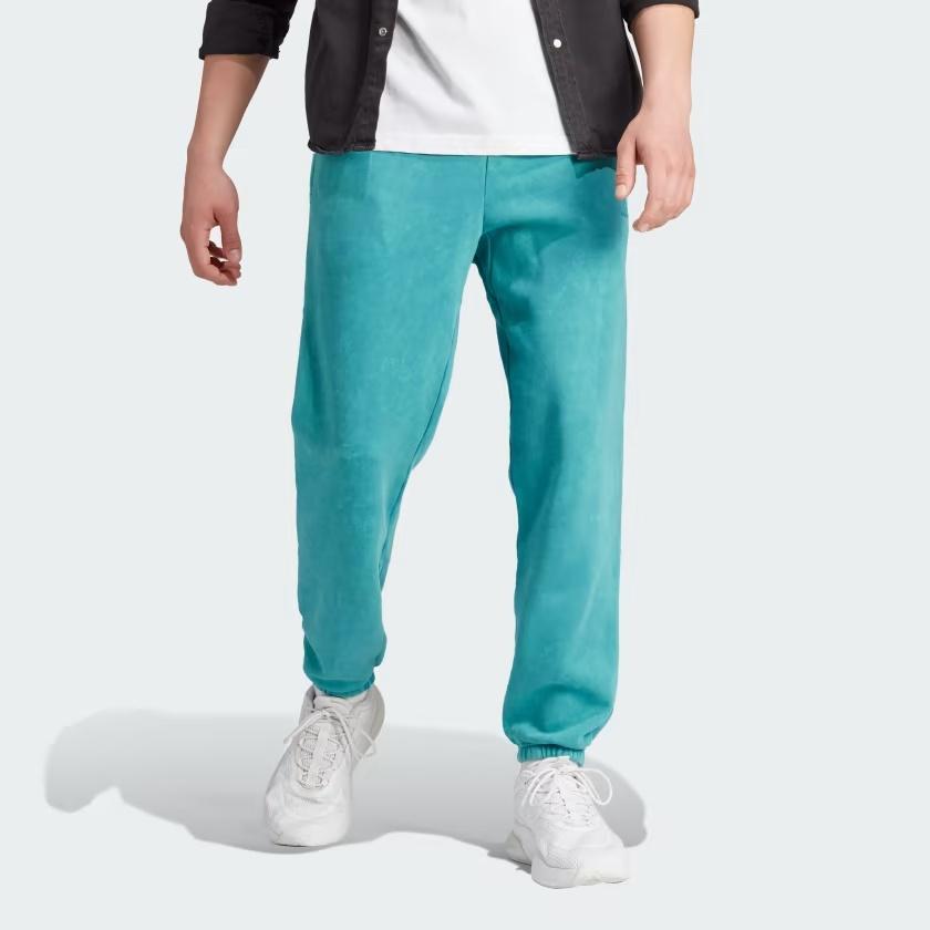 Adidas Knitted Sweatpants Men's Arctic Blue Moderate Cuffed Pants IJ6931